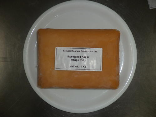 Frozen Kesar Mango Pulp (Sweetened)