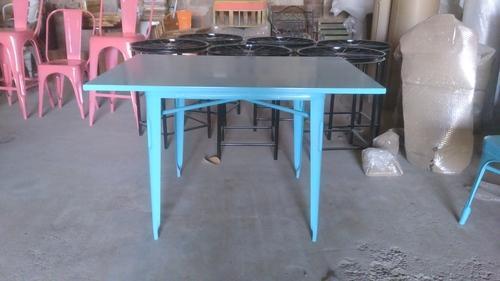 Vintage Industrial Metal Iron Dining Table