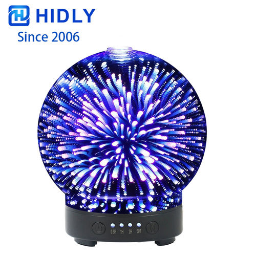 Hidly 3D Glass 100Ml Ultrasonic Cool Mist Aroma Diffuser H3118 Chemical Name: -