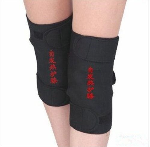 Black Self-Heating Tourmaline Magnetic Knee Brace