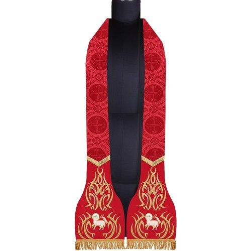 Roman Style Stole With Agnus Dei Motif