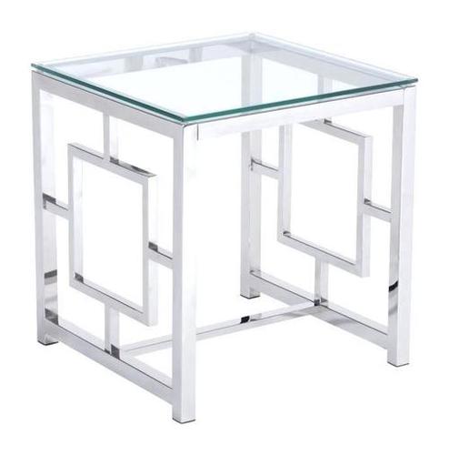 Shiny Steel Polish Side Table