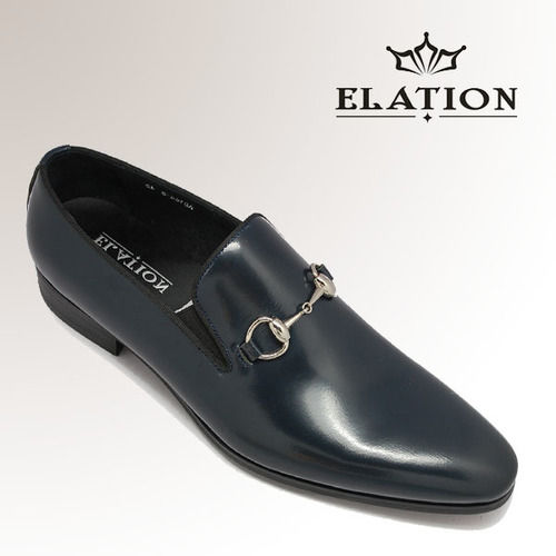 Blue Genuine Leather Men Shoe