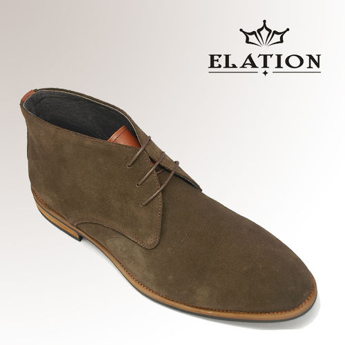 Khaki Men Suade Leather Boots