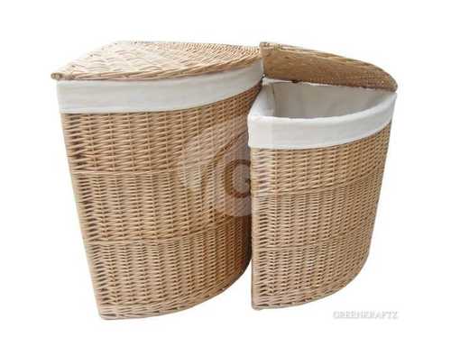 Handmade Willow Dustbins (Corner Bins)