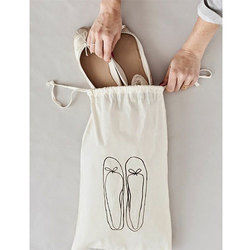 White Cotton Shoe Bag