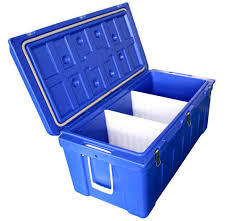 Attached LID Blue Container