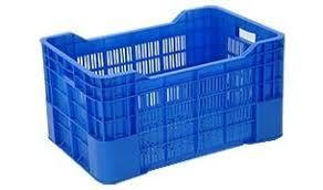 Blue Plastic Solid Crates