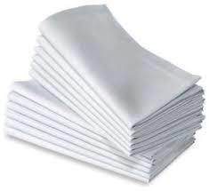 Non-Disposable White Cloth Linen Napkins For Restaurant Dinner