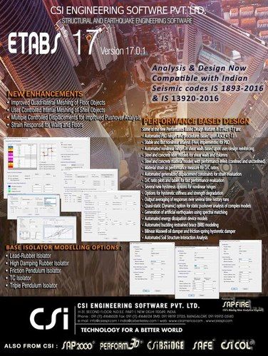 ETABS v17 Integrated Software Package