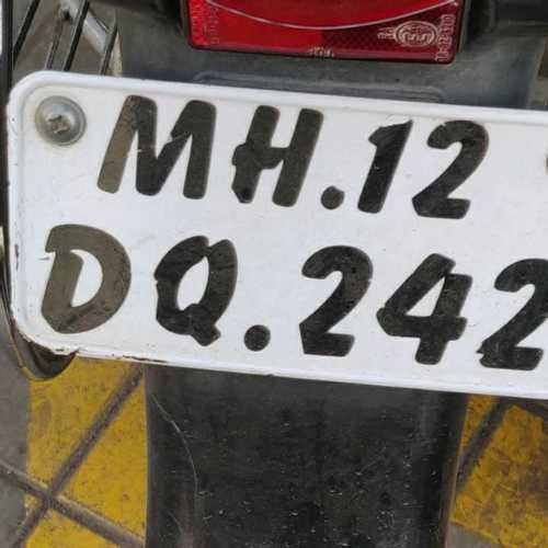 Two Wheeler Number Plates