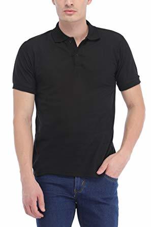 Black Color Pure Cotton Mens T-Shirts