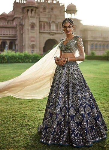 beautiful blue lehenga