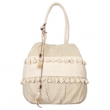 गोल्डन पोल्का डॉट हैंडबैग