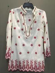 Cream Color Full Sleeves Collar Kurti Size: Double Extra Small