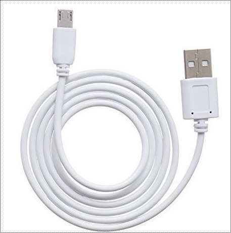 व्हाइट यूएसबी डेटा केबल