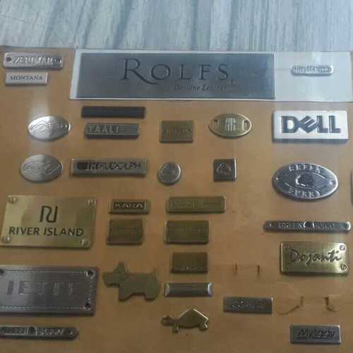 Square Metal Badges And Logos 