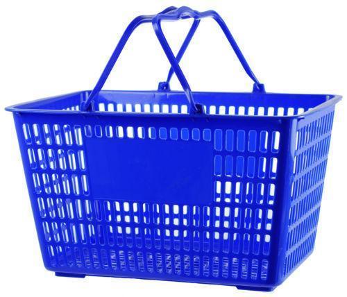 Blue Hard Plastic Basket