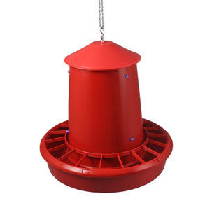 Red Plastic Chicken Feeder