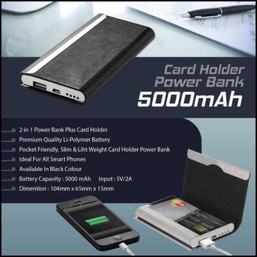 5000 Mah Visiting Card Holder Power Bank Warranty: Standard