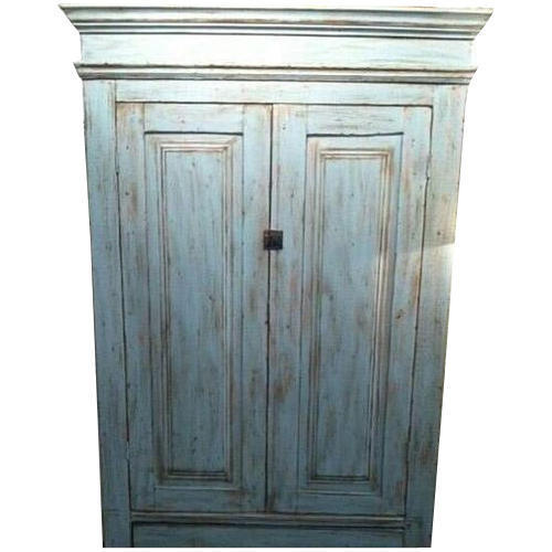 Grey Double Door Wooden Almirah