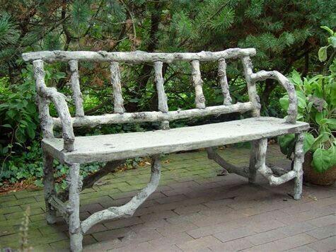 Eco-Friendly Wooden Cement Work Garden Bench