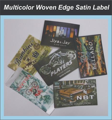 Multicolor Woven Edge Satin Label