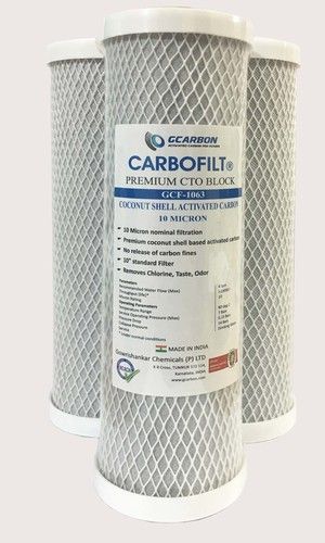 Cto Carbon Block Filter Cartridge Size: 10 In