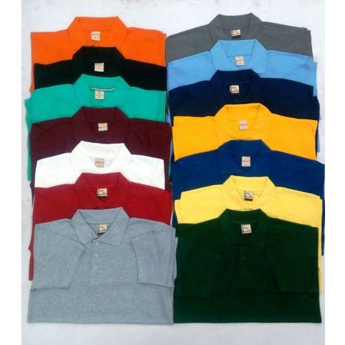 Mens Plain Collar Neck T-Shirt