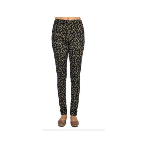 Black Fine Fabric Womens Fancy Jeggings