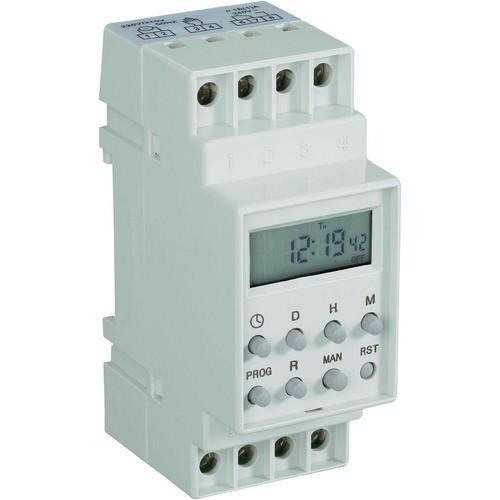 White Perfect Finish Din Rail Timer