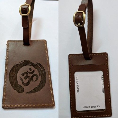 Plain Leather Luggage Tags