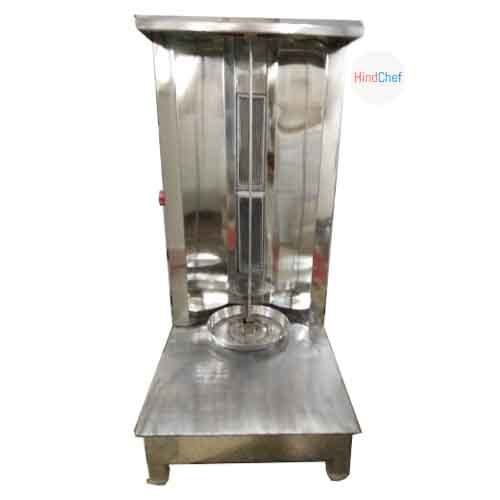 Shawarma Machine - Stainless Steel, Floor Model, Adjustable Stick, 5-10 Kg Capacity, Gas/Electric Power, 4.5 kW, 60 Kg Weight