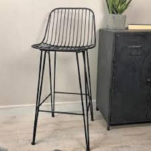 Eco-Friendly 3 Feet Black Metal Bar Chair