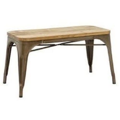 Iron Wooden Top Bench