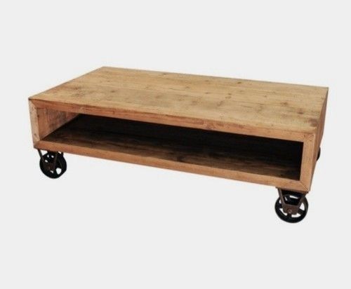 Reclaimed Wooden Trolly Coffee Table