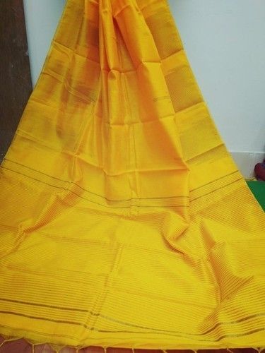 Yellow Color Handloom Cotton Sarees