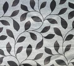 Leaves Designer Black and White Fabric