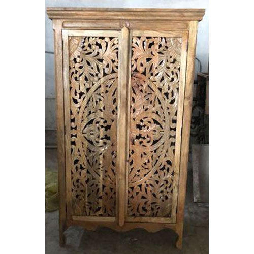 Eco-Friendly Paint Coated Carved Wooden Cabinet