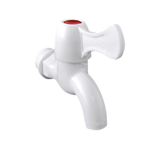 Bathroom White Plastic Tap