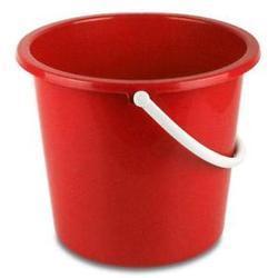 Plain Red Plastic Bucket Hardness: Rigid