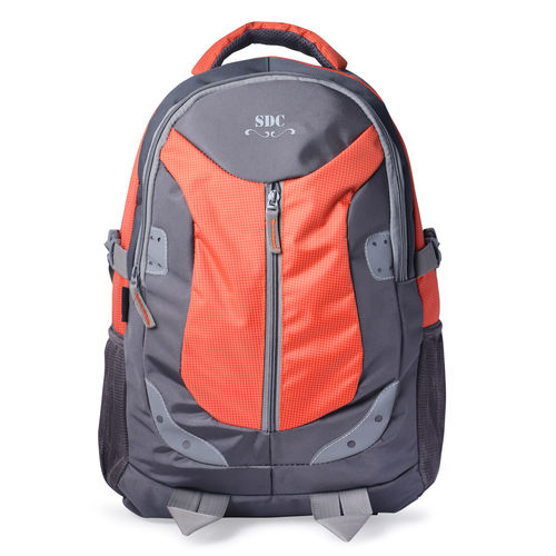 Bags Grey And Orange Shoulder Backpack (Sdc)