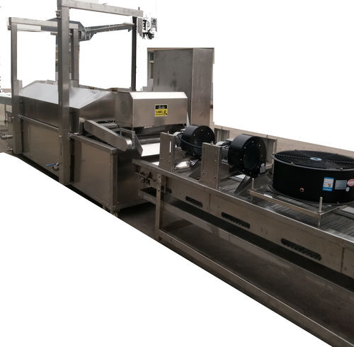 Continuous Belt Fryer For Fries And Potato Chips Interior Coating: Customized