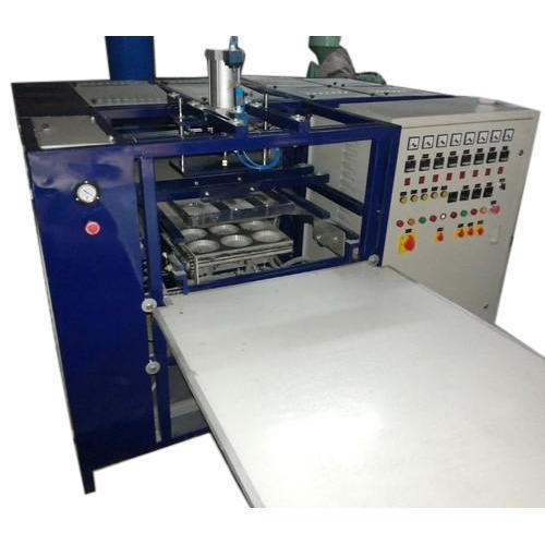 White And Blue Disposable Plate Making Machine