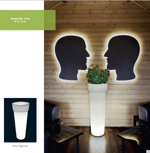 Led Plastic Plant Pot