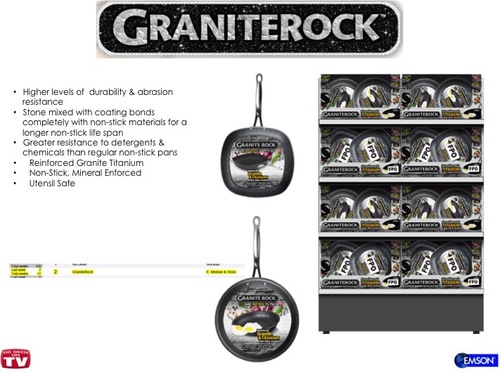 Metal Granite Rock Non Stick Fry Pan