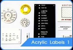 Industrial Acrylic and Aluminum Label