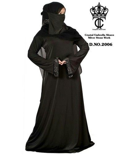 Black Ladies Plain Abaya Burqa