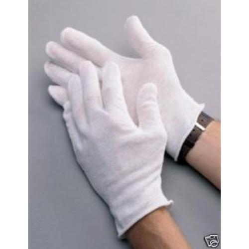 Pure White Plain Cotton Gloves 