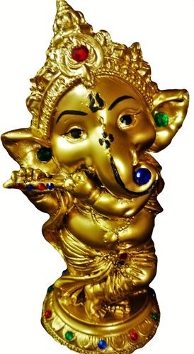 Resin Ganesha Idol - Golden Color